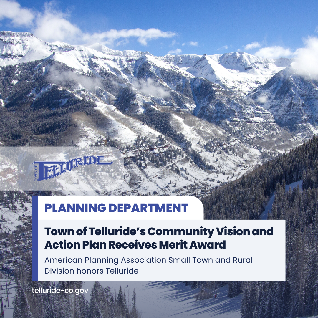Town of Telluride's Community Vision and Action Plan Receives Merit Award