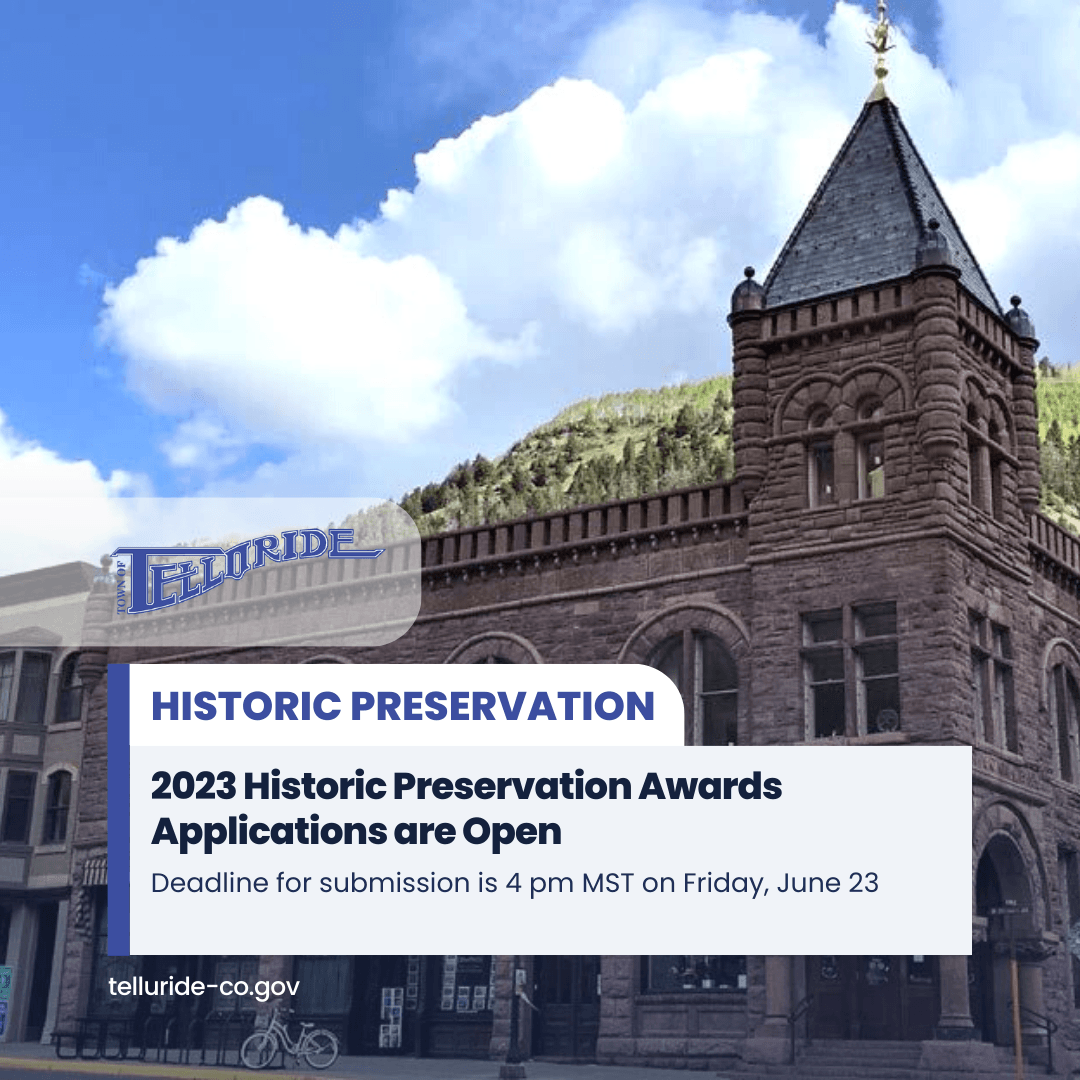 2023 Historic Preservation Awards Applications are Open