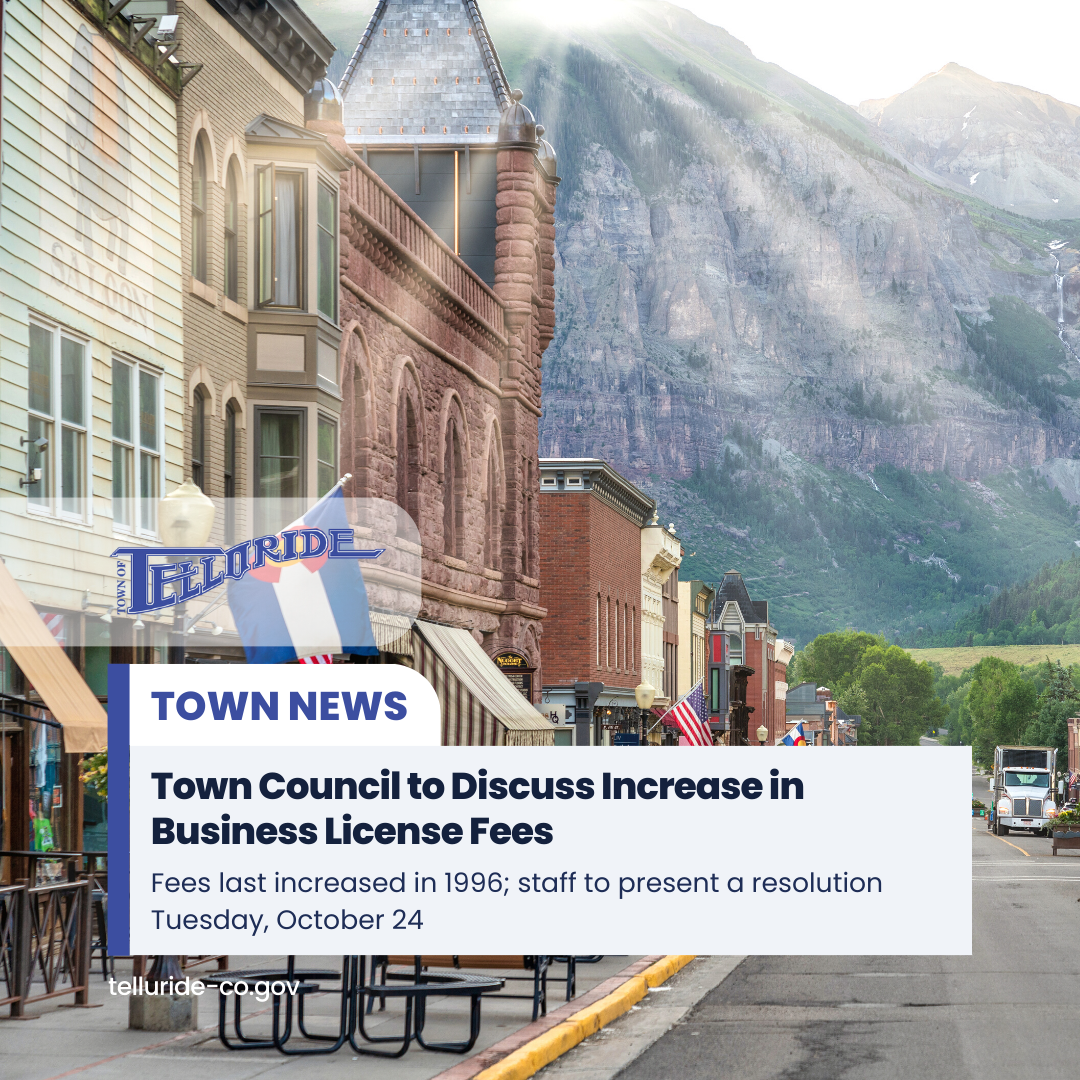 Town Council to Discuss Increase in Business License Fees