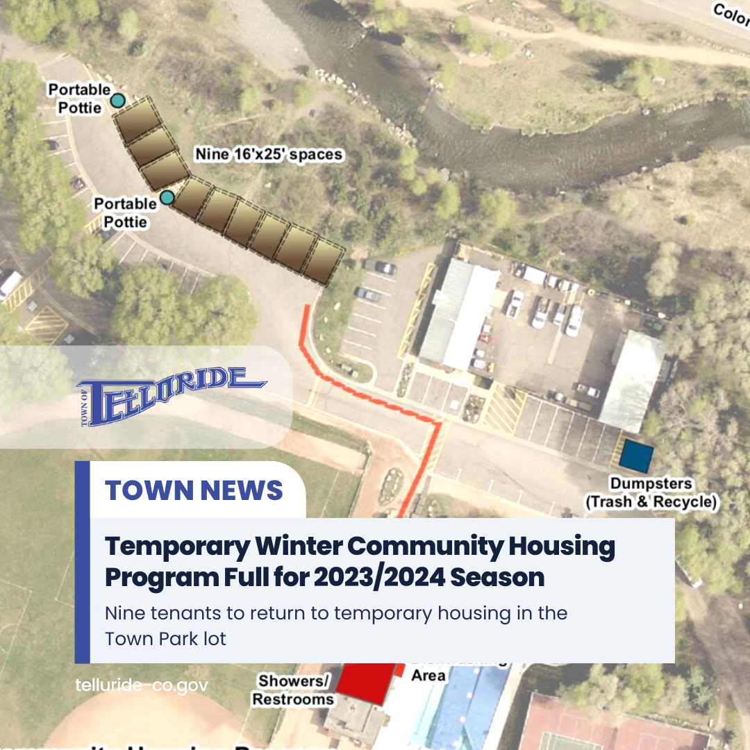 Temporary Winter Community Housing Program Full for 2023 2024 Season
